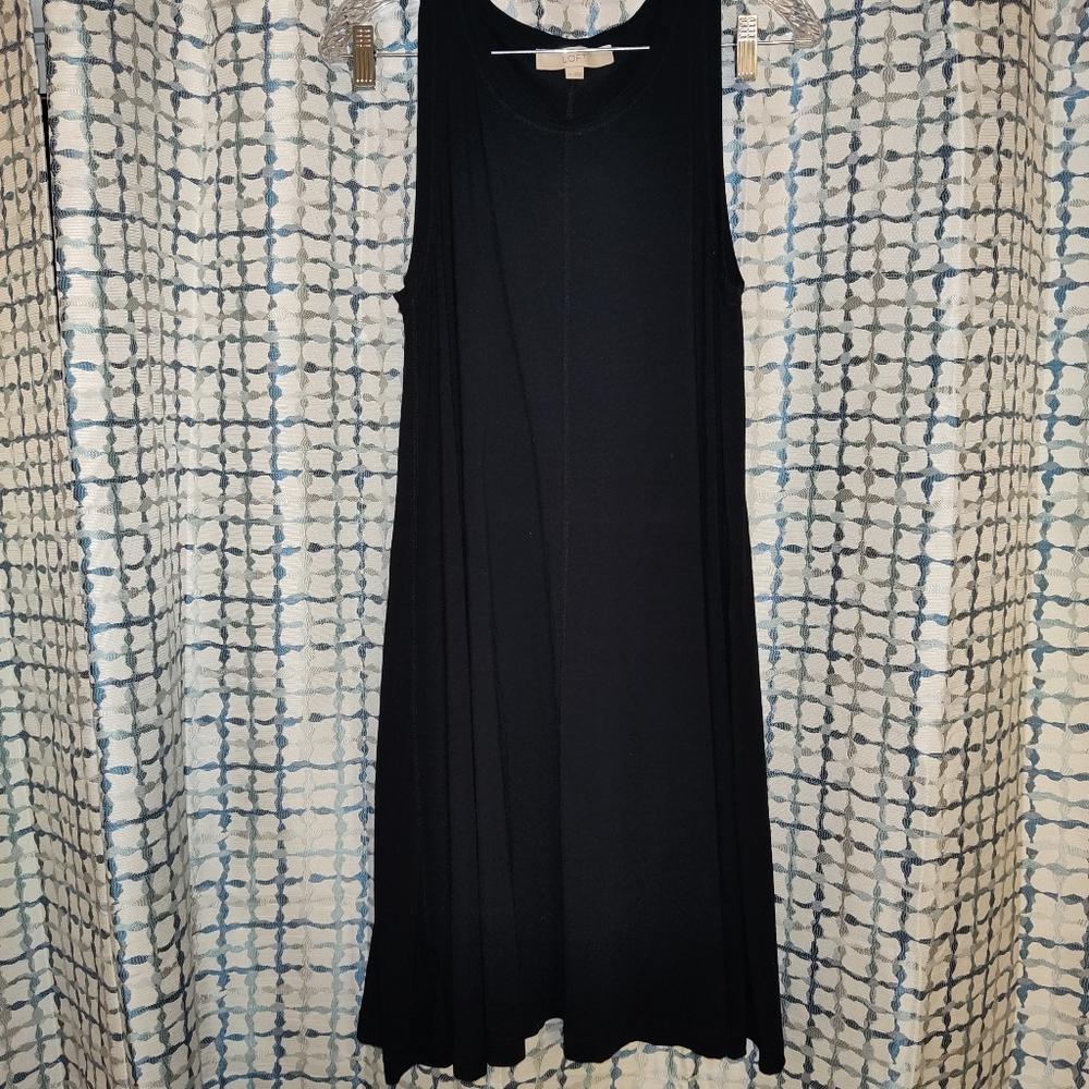 Loft black sleeveless dress size medium